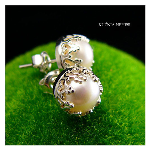 kolczyki z kamieniami Kolczyki z Perłami Lea