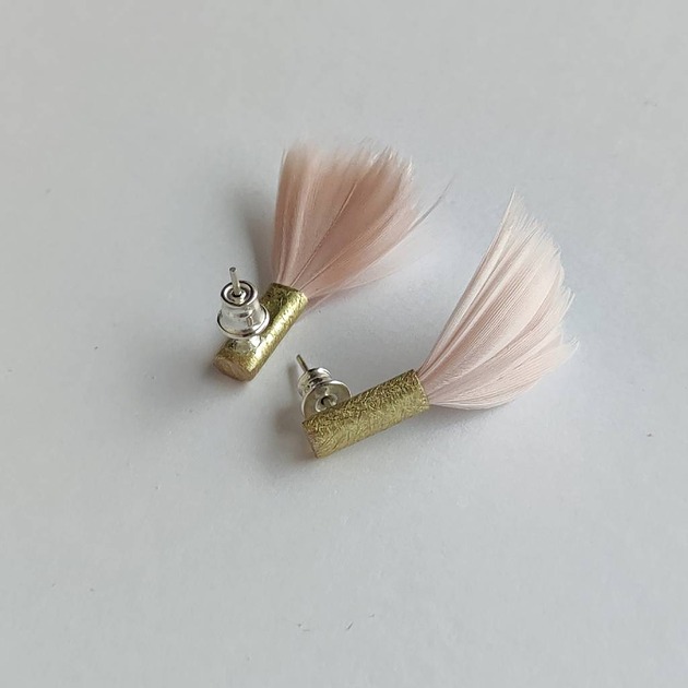 kolczyki z piórami PIÓRKO kolczyki