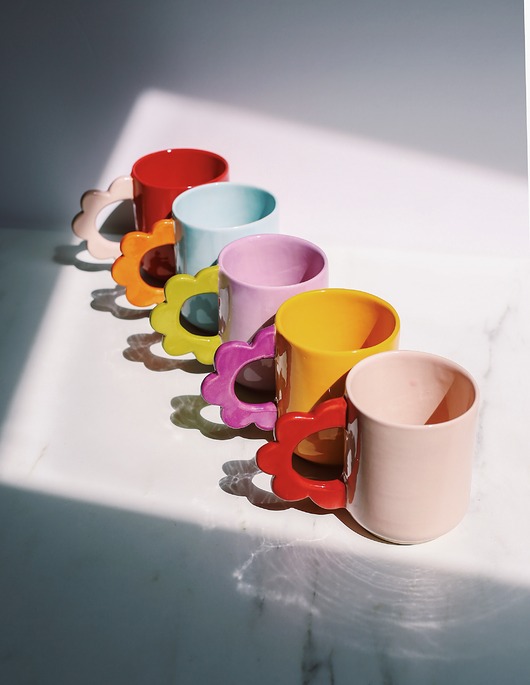 kubki i filiżanki Kubek ceramiczny Kwiatek