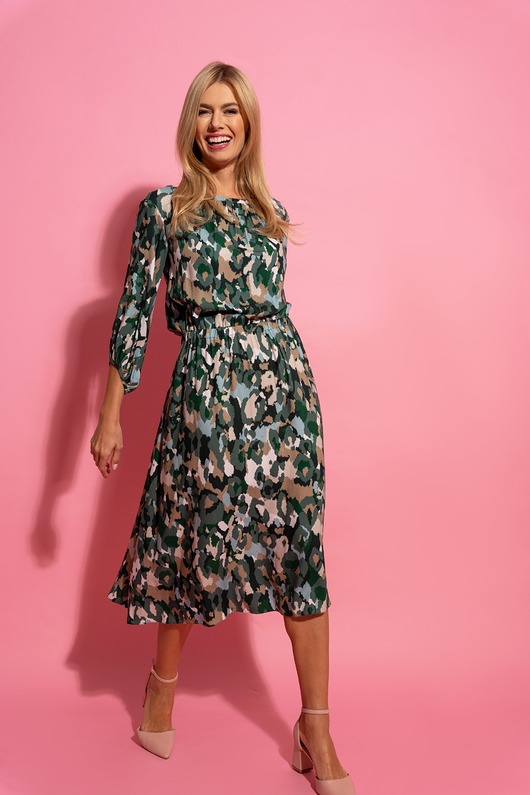 sukienki midi damskie MERY - sukienka moro