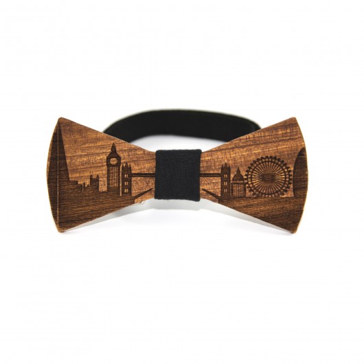 Muszka drewniana Londyn The Bow Bow Ties