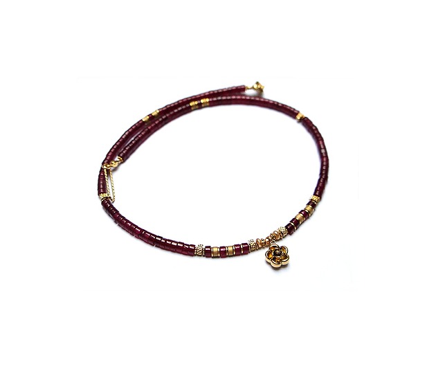 chokery Jadeit bordeaux  vol. 2 /01.03.26/ naszyjnik  - Szlachetna kolekcja