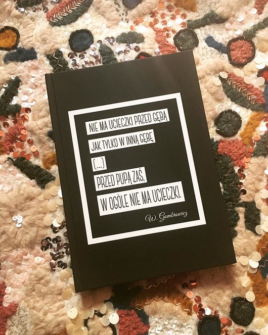 notatniki i albumy Notatnik z cytatem, W. Gombrowicz "Ferdydurke"