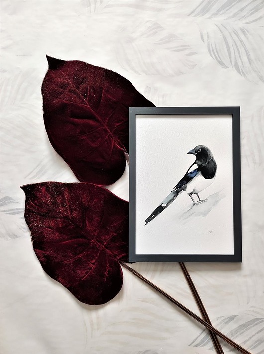 Akwarela Sroka Wiktoria Borys Art