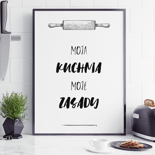 PLAKAT MOJA KUCHNIA, MOJE ZASADY P089 jasny Yoko Design