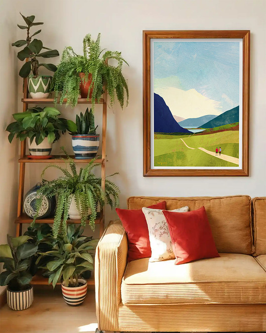 plakaty Górskie wędrówki - dwa stawy w górach - plakat fine art