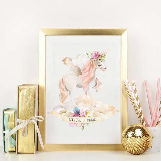 PLAKAT, OBRAZEK Jednorożec unicorn nr.8 Dekoracjan