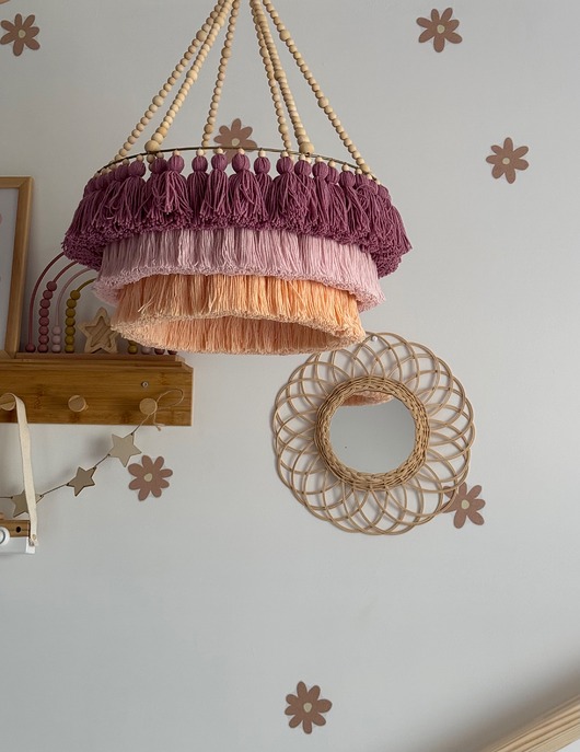 lampy do pokoju dziecka Lampa do pokoju dziecięcego koraliki, chwosty