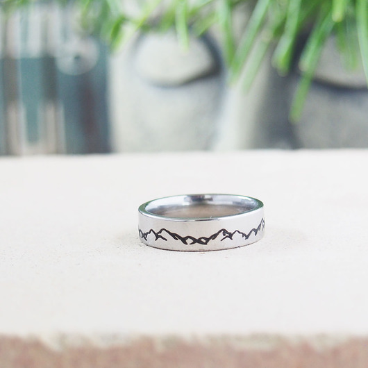 pierścionki srebrne Pierścionek Góry dla podróżnika i włóczykija