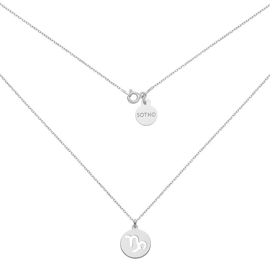 srebrne naszyjniki Srebrny naszyjnik z zodiakiem Koziorożca