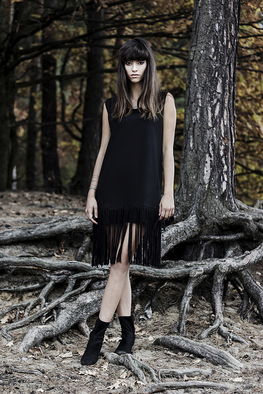 Black Fringe Dress A2