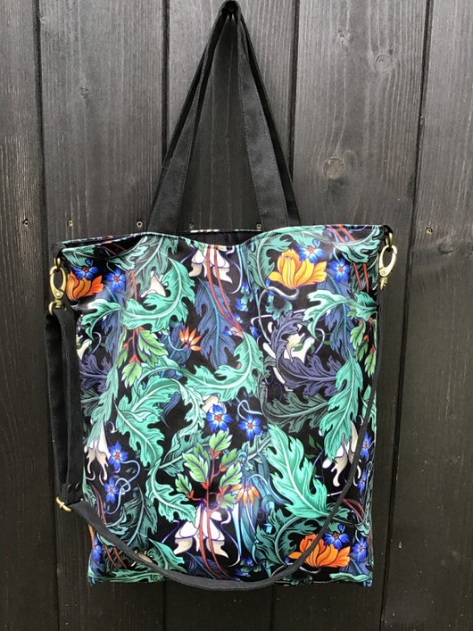 torby XXL Torba na ramię XXL - print zaczarowany ogród