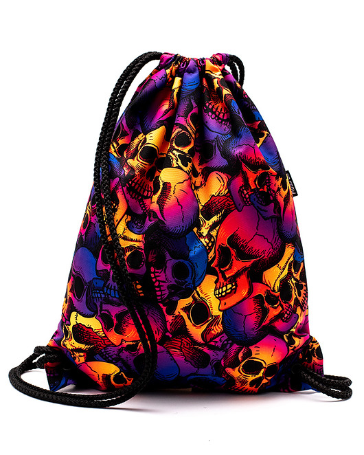 torebki, worki i plecaki dziecięce Worek Plecak Wodoodporny DR.CROW Skulls Ombre