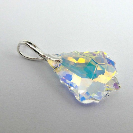 kryształ Swarovski Crystal AB w srebrze PRYZMAT