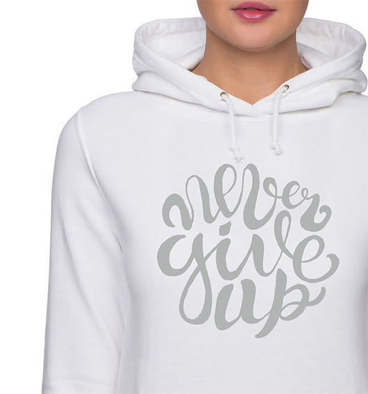 Bluza damska. NEVER GIVE UP Love Life and Forest