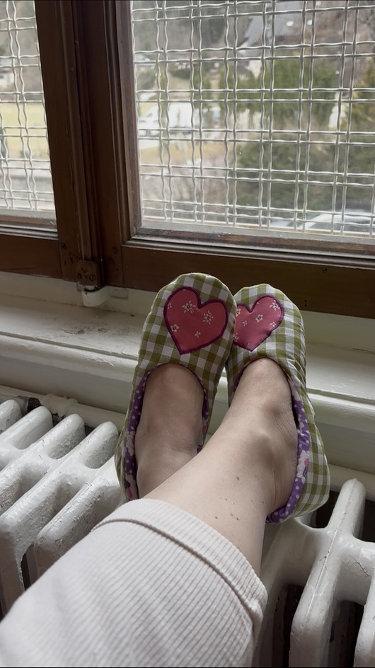 kapcie damskie Kapcie z sercem r.36