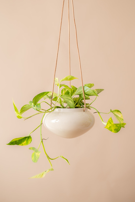 doniczki Osłonka OVAL na rzemyku (miodowa)