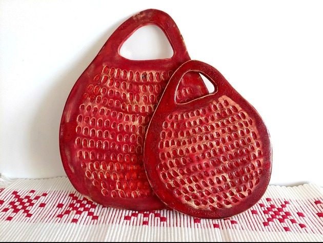deski do krojenia i tace Podstawki patery ceramiczne 2 sztuki