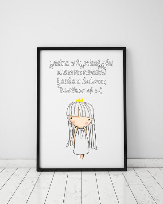plakat z królewną (format A3) Love Life and Forest