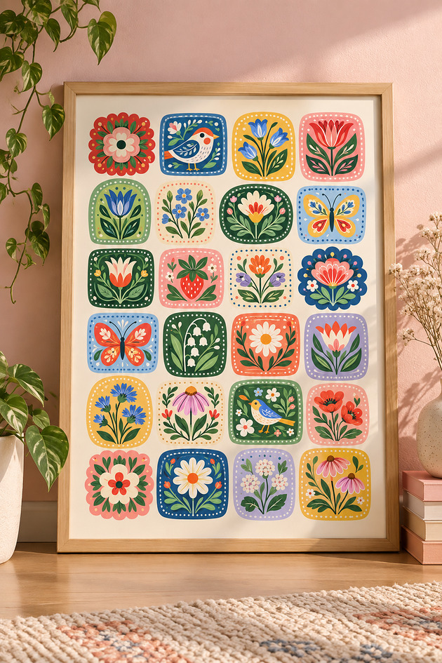 grafiki i ilustracje Patchwork. Plakat