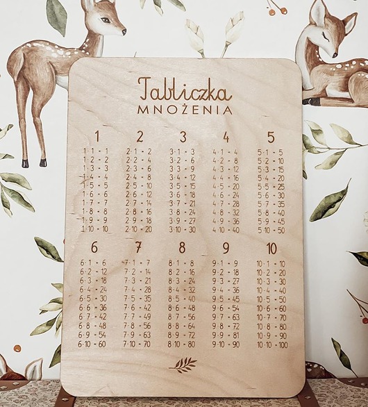 Drewniana tabliczka mnożenia GroKo Design