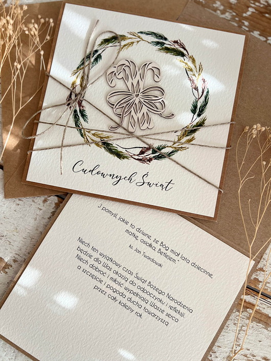 kartki świąteczne Kartka świąteczna na Boże Narodzenie ręcznie robiona