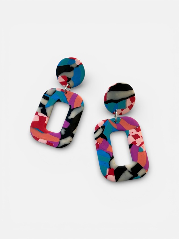 kolczyki z masy plastycznej Kolczyki Pierrot