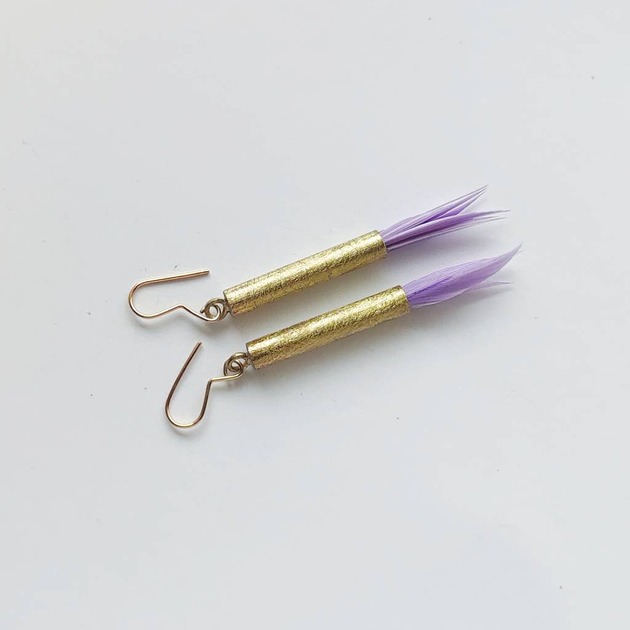 kolczyki z piórami PIÓRKO kolczyki