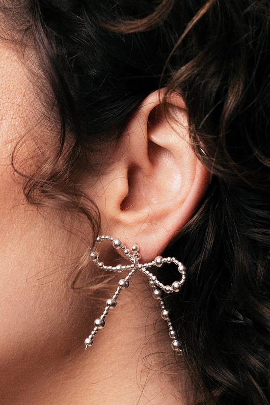 kolczyki srebrne Kolczyki srebrne Kokardki Tęsknota