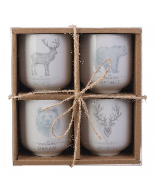 Kubek Ceramiczny 4 szt. Espresso Forest MIA home