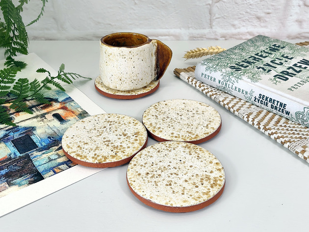podkładki do kuchni Zestaw podkładek ceramicznych na stół w stylu rustykalnym
