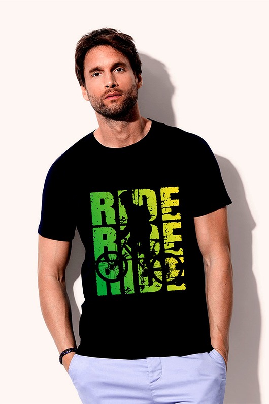 t-shirty męskie Koszulka organiczna z nadrukiem Ride