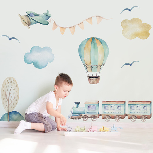 Boys World - Zestaw 5 - Naklejki Na Ścianę Dekoracjan