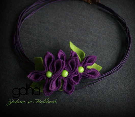 zielone w fioletach FlowerFelt Design