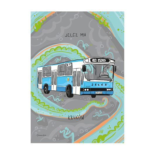 plakaty Plakat A4 Kraków Autobus Jelcz M11