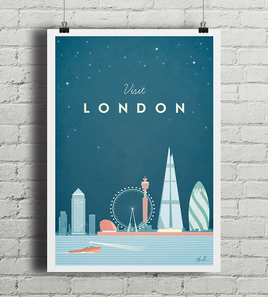 Londyn - vintage plakat minimalmill