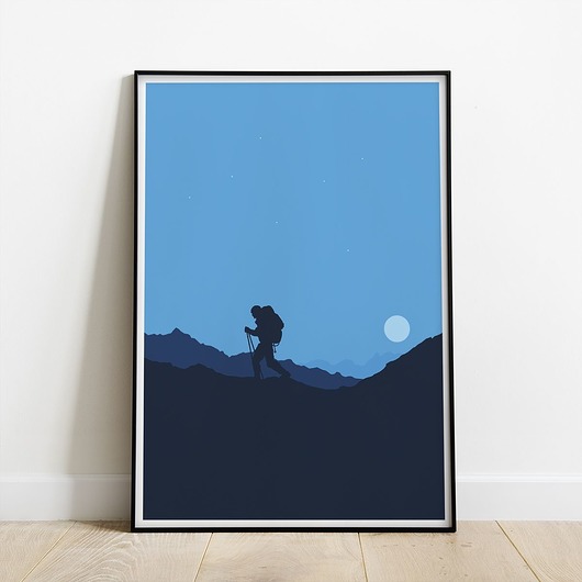 Plakat Spacer po Górach - Sporty Zimowe trochę na ścianę