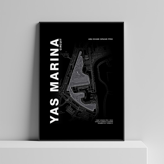 plakaty Plakat Tory wyścigowe - YAS Marina
