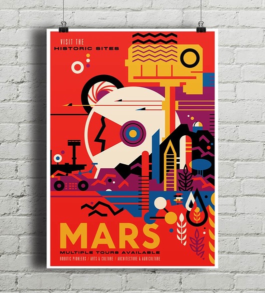 plakaty Mars - vintage plakat