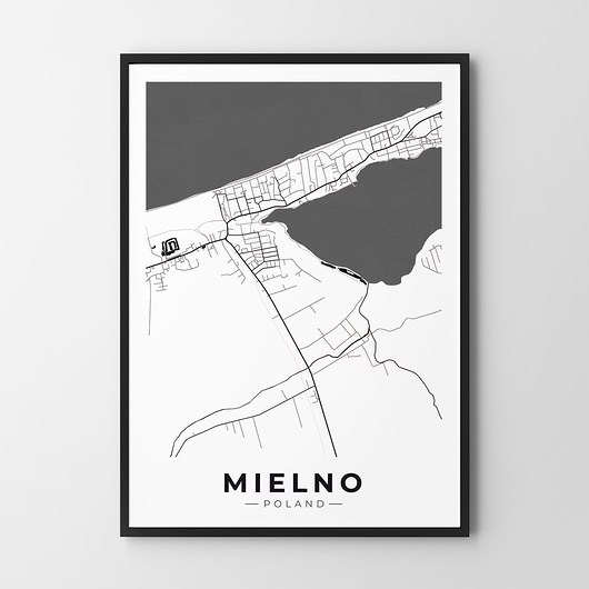 plakaty Plakat Mielno mapa
