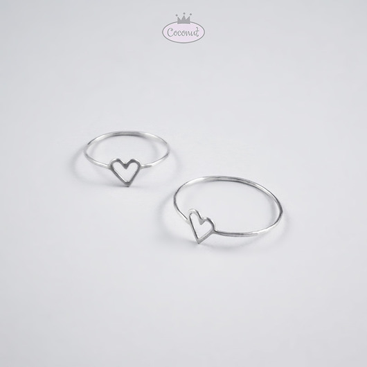 pierścionki srebrne Srebro: Dwa pierścionki #LOVE serduszko