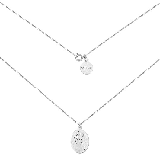 srebrne naszyjniki Srebrny medalion Body N5