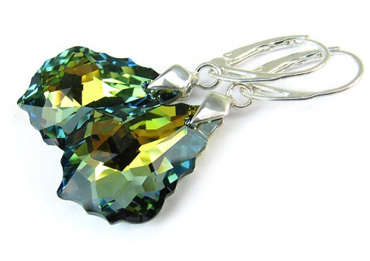 Srebrne kolczyki kryształ Swarovski Baroque Sahara Marisella