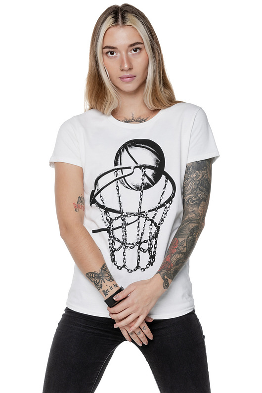 t-shirt damskie T-shirt damski UNDERWORLD Streetball biały