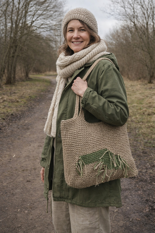 torby na ramię Torba ze sznurka konopnego