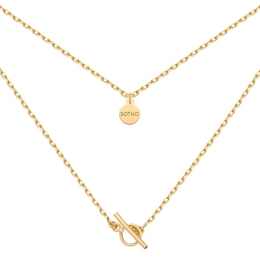 złote naszyjniki Złoty masywny łańcuszek z ozdobnym zapięciem