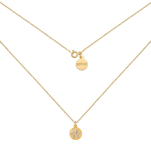 złote naszyjniki Złoty naszyjnik z zawieszką SWAROVSKI CRYSTAL