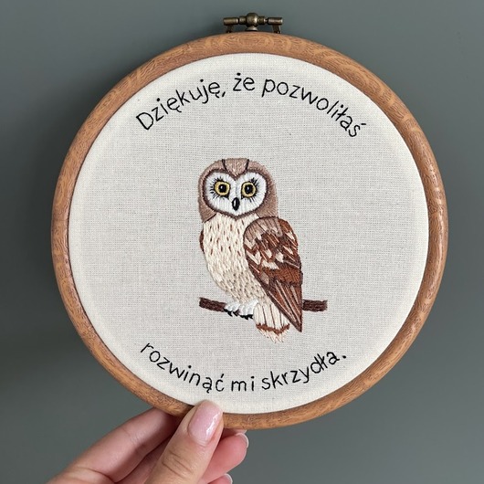 akcesoria różne Tamborek haftowany, metryczka, podziękowania