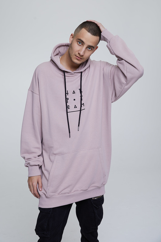 bluzy męskie Bluza Hoodie Oversize Sepia