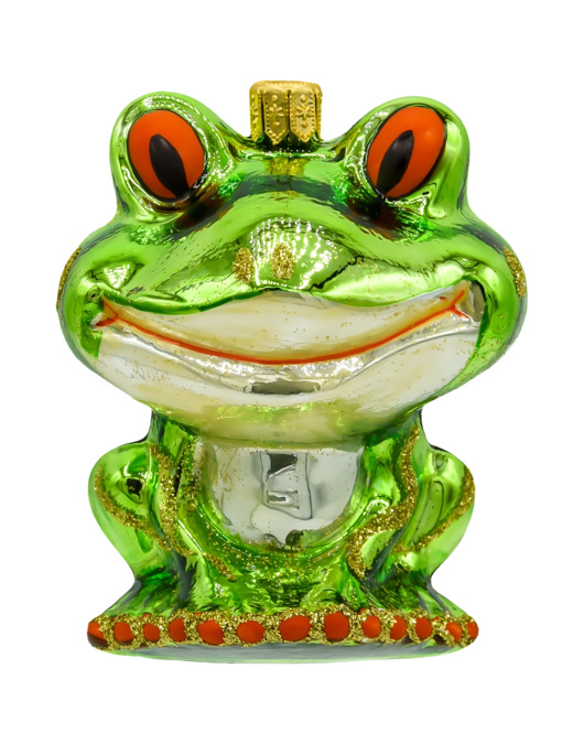 ozdoby choinkowe Bombka choinkowa: Żaba z uśmiechem